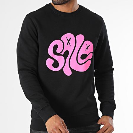 Sale Môme Paris - Rabbit Felpa girocollo Recto Verso Nero Rosa Fluo