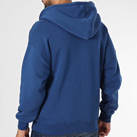 Classic Series - Felpa con cappuccio con zip blu navy