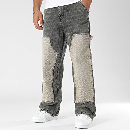 2Y Premium - Jeans Regular Grigio Antracite Beige