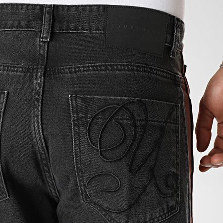 2Y Premium - Jeans rossi neri a gamba larga