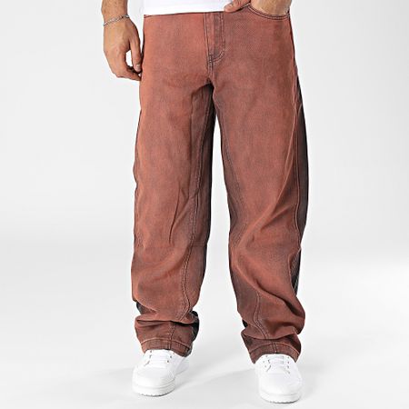 2Y Premium - Jeans rossi neri a gamba larga