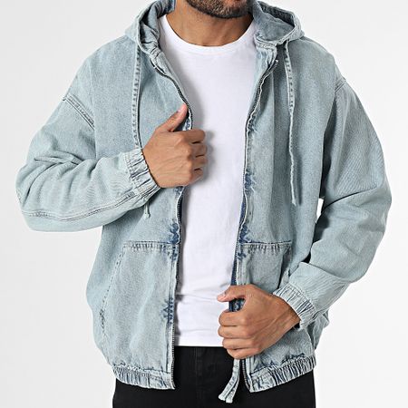 Classic Series - Giacca jeans con zip in denim blu