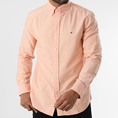 Tommy Hilfiger - Camicia a maniche lunghe Solid Heritage Oxford 5774 Salmon