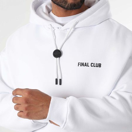 Final Club - Felpa con cappuccio Big Back Bianco