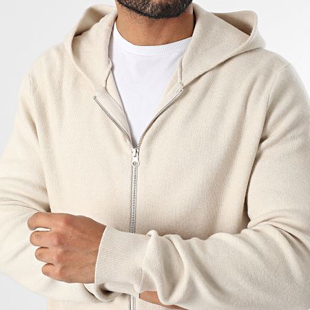 Jack And Jones - Gilet con cappuccio e zip Aleb Beige