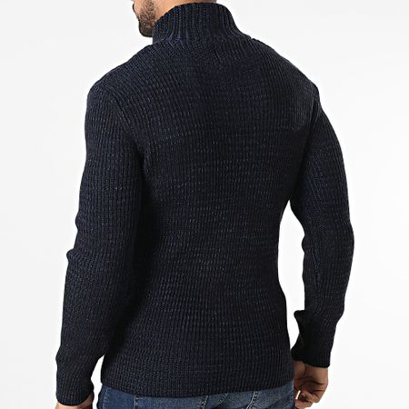 Classic Series - Maglia a collo alto con cerniera della marina