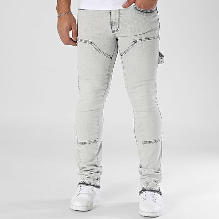 Ikao - Jeans flare con lavaggio grigio