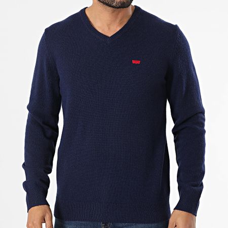Levi's - A8618 Maglione con scollo a V color navy