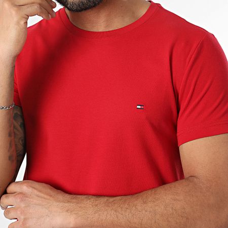Tommy Hilfiger - Maglietta slim stretch 0800 rosso