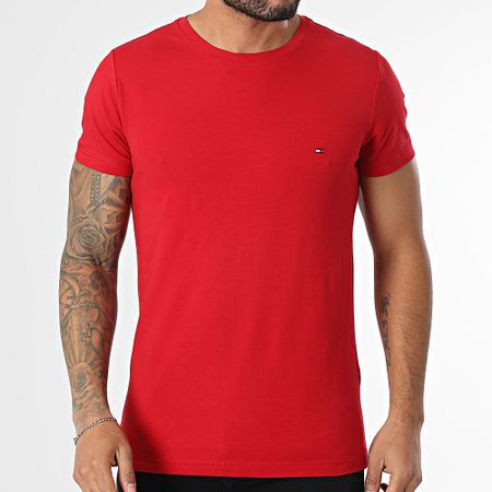 Tommy Hilfiger - Maglietta slim stretch 0800 rosso