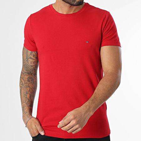 Tommy Hilfiger - Maglietta slim stretch 0800 rosso