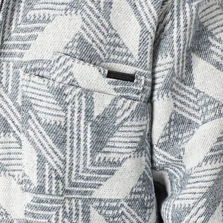 Ikao - Giacca con zip blu navy e bianca