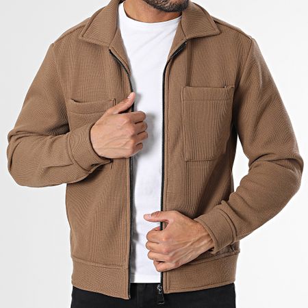 Uniplay - Giacca con zip color cammello