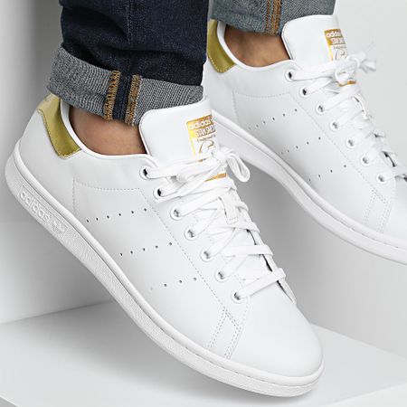 Adidas Originals - Scarpe da ginnastica Stan Smith EE8836 Footwear White Gold Metallic