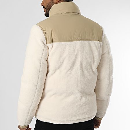 KZR - Giacca con cappuccio in pile beige