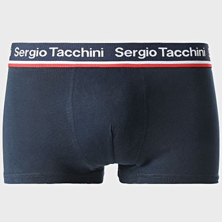 Sergio Tacchini - Set di 4 boxer 92890213 Navy Grey Heather Red