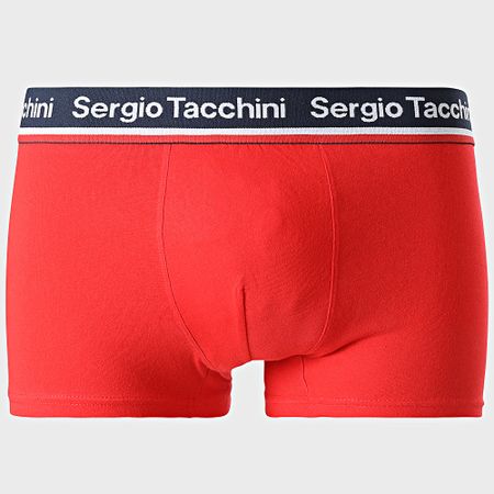 Sergio Tacchini - Set di 4 boxer 92890213 Navy Grey Heather Red