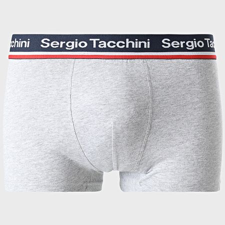 Sergio Tacchini - Set di 4 boxer 92890213 Navy Grey Heather Red