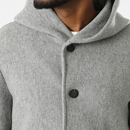 Uniplay - Giacca lunga con cappuccio grigio