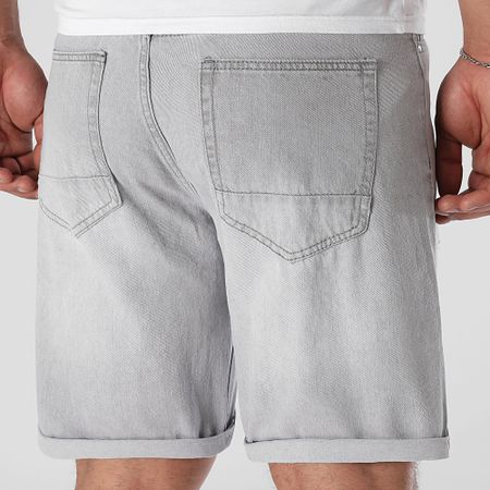 LBO - Pantaloncini di jeans rilassati e distrutti 0326 Grigio