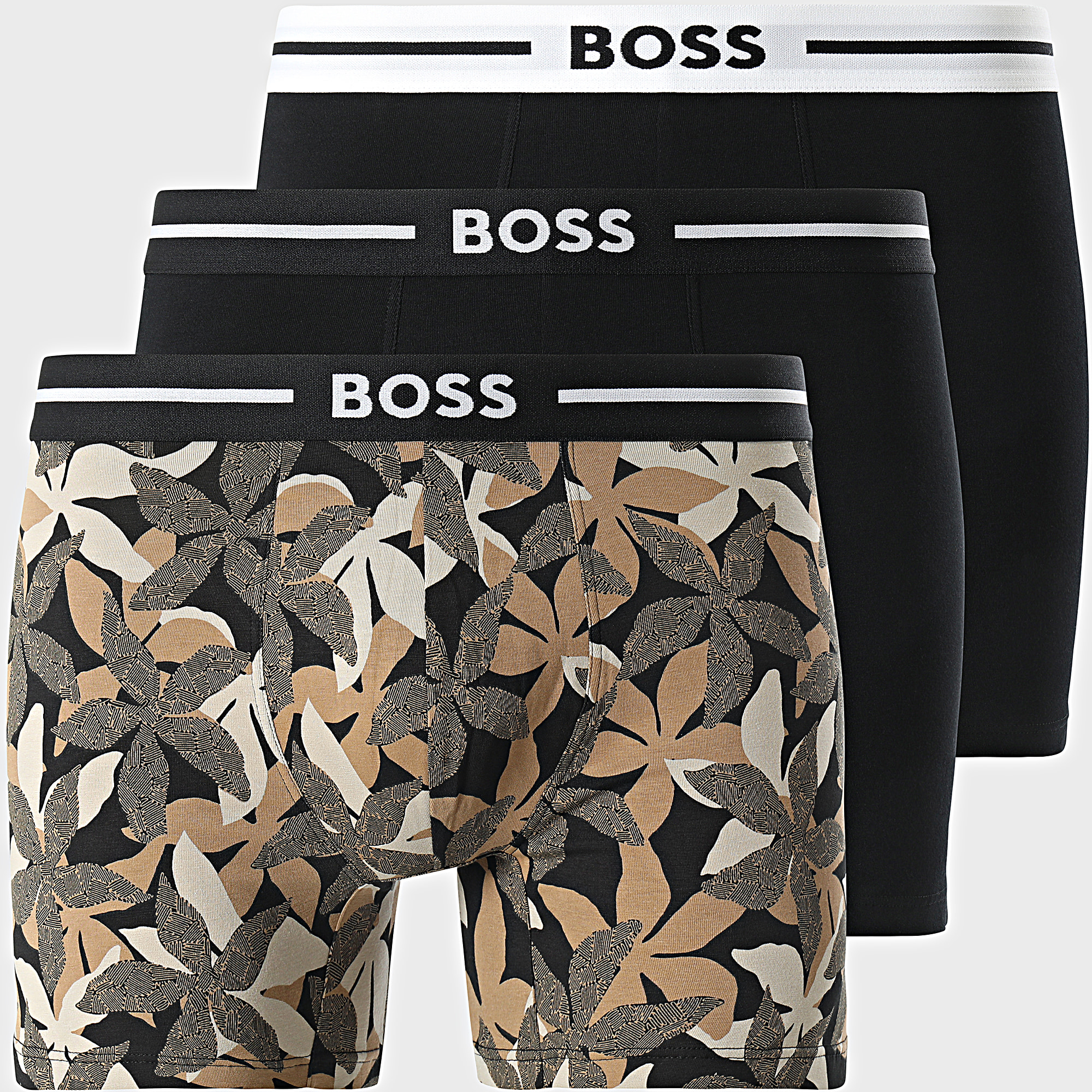 BOSS - Confezione da 3 boxer Bold Des 50531708 Nero Cammello Beige
