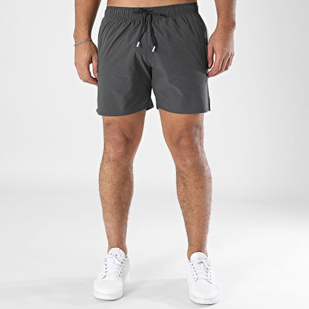 BOSS - Pantaloncini da bagno con bande iconiche 50515291 Grigio antracite