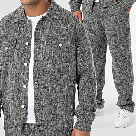 Frilivin - Set giacca e pantaloni bianchi e neri