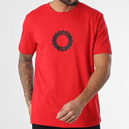 YIDIKES YOM x GDE - Maglietta oversize GDE Back Rosso Nero