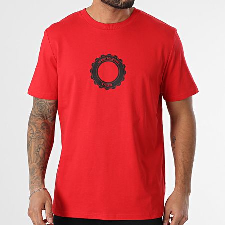YIDIKES YOM x GDE - Maglietta oversize GDE Back Rosso Nero