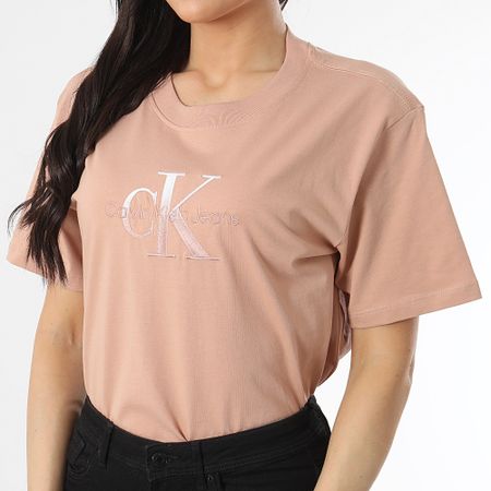 Calvin Klein - Maglietta donna 4798 Salmon Oversize Large