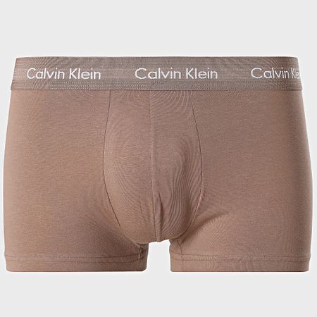 Calvin Klein - Set di 3 boxer U2664G Beige Grigio erica Blu ardesia