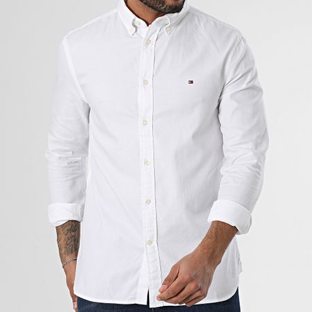 Tommy Hilfiger - Camicia Dobby a maniche lunghe 7578 Bianco