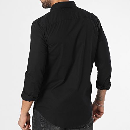 Tommy Hilfiger - Camicia a maniche lunghe Flex Popeline Kent Collar 8137 Nero
