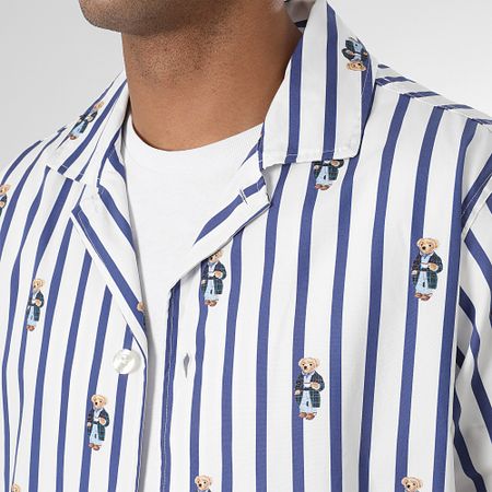 Polo Ralph Lauren - Set di camicia a maniche corte e pantaloncini polo blu navy e bianchi