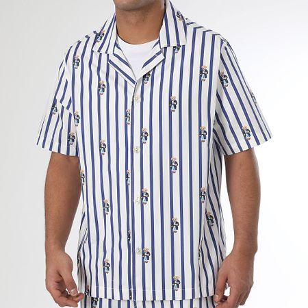 Polo Ralph Lauren - Set di camicia a maniche corte e pantaloncini polo blu navy e bianchi