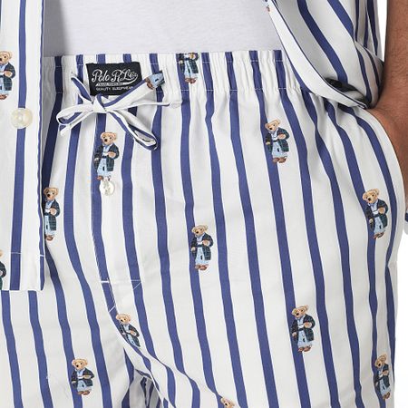 Polo Ralph Lauren - Set di camicia a maniche corte e pantaloncini polo blu navy e bianchi