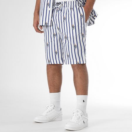Polo Ralph Lauren - Set di camicia a maniche corte e pantaloncini polo blu navy e bianchi