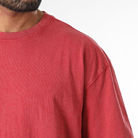Black Industry - Maglietta oversize rosso mattone