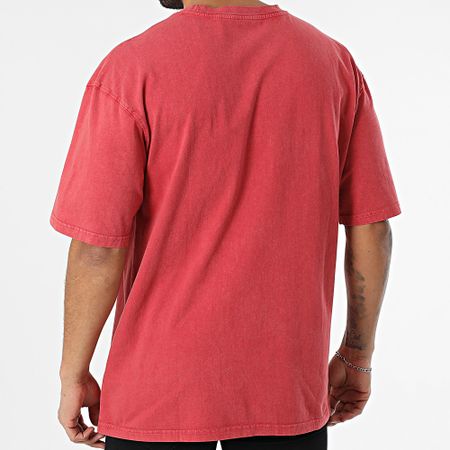 Black Industry - Maglietta oversize rosso mattone