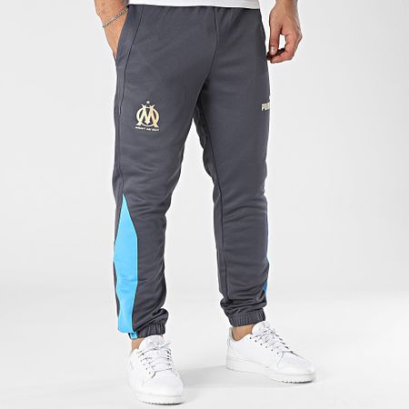 Puma - OM 779243 Pantaloni da jogging grigio antracite e oro