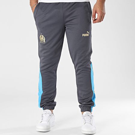Puma - OM 779243 Pantaloni da jogging grigio antracite e oro