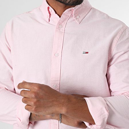 Tommy Jeans - Camicia Oxford regolare a maniche lunghe 0667 Rosa