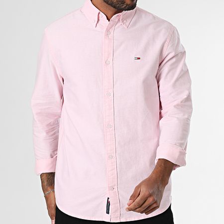 Tommy Jeans - Camicia Oxford regolare a maniche lunghe 0667 Rosa