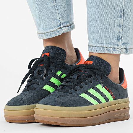 Adidas Originals - Gazelle Bold Sneakers Donna W JH9667 Aurora Ink Solar Orange Gum 5