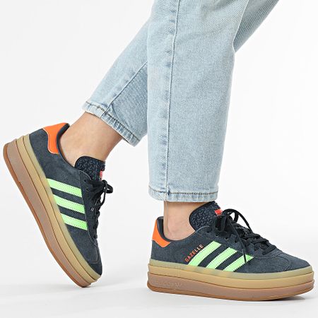 Adidas Originals - Gazelle Bold Sneakers Donna W JH9667 Aurora Ink Solar Orange Gum 5