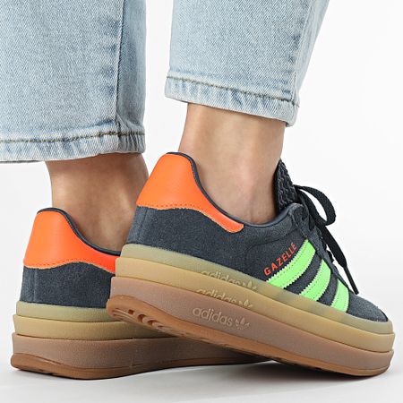 Adidas Originals - Gazelle Bold Sneakers Donna W JH9667 Aurora Ink Solar Orange Gum 5