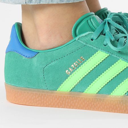 Adidas Originals - Sneakers Gazelle Donna J JP7127 Seco Green Solar Green Blue Bird