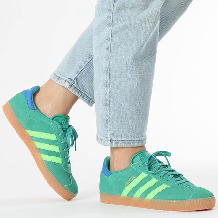 Adidas Originals - Sneakers Gazelle Donna J JP7127 Seco Green Solar Green Blue Bird