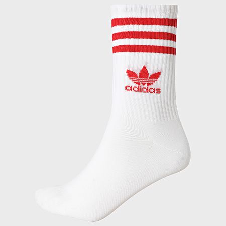 Adidas Originals - 3 paia di calzini JI9472 Bianco Arancione Rosso Chiaro