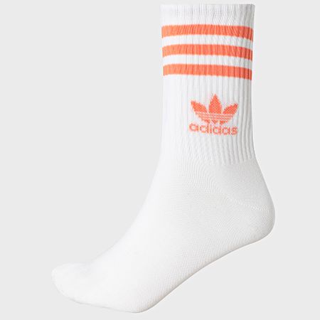 Adidas Originals - 3 paia di calzini JI9472 Bianco Arancione Rosso Chiaro